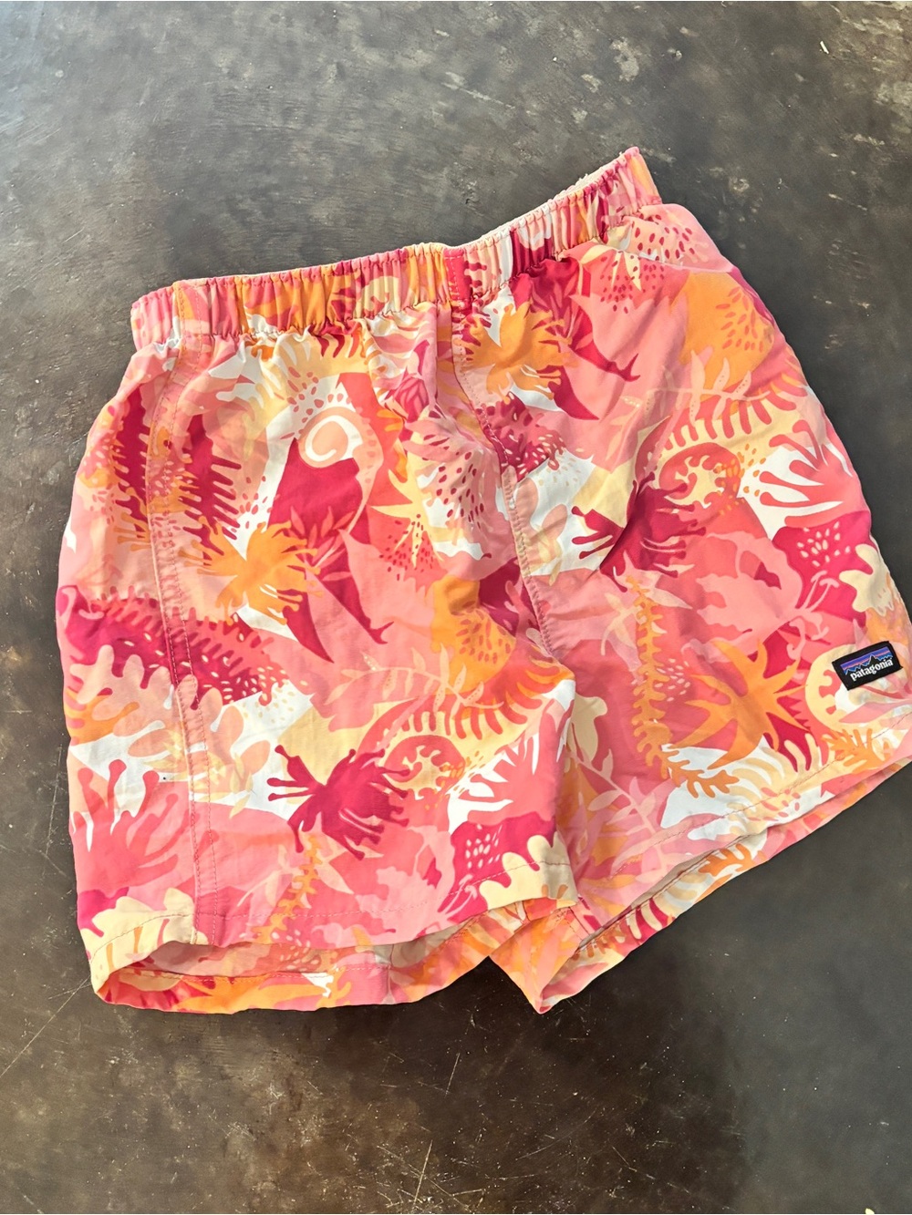 Patagonia Pink Tropical Print Shorts